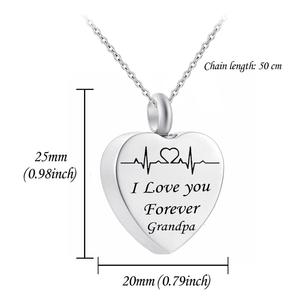 'Te amo forever de la cremación memorial cenizas urna collar de alas de Ángel <span class=keywords><strong>regalo</strong></span> colgante para el <span class=keywords><strong>abuelo</strong></span> - Product Image 2