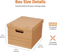 Boîte de classement en carton recyclé FC avec couvercle intégré, fabriquée en papier durable