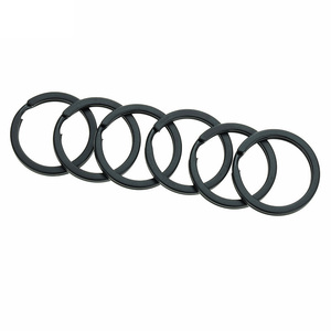 Portachiavi all'ingrosso 30mm nero alla rinfusa Modulare piatto portachiavi in metallo accessori - Product Image 4