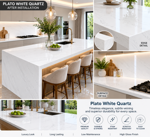 Plato Quartz – Premium <b>Engineered</b> Quartz Stone for Luxury Interiors & Architectural Applications - Product Image 2