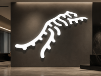 Enseigne LED rétroéclairée en acrylique 3D, étanche IP65, compatible Google Assistant, décoration publicitaire extérieure personnalisable
