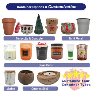 ผู้ผลิตเทียนหอมจากขี้ผึ้งถั่วเหลือง สำหรับบ้านและโรงแรม กลิ่นวานิลลา เซจ เบอร์กามอต อำพัน ในขวดแก้ว พร้อมฝาปิด - Product Image 6