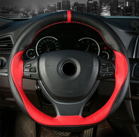 Usine bricolage pas cher cuir couture à la main couverture de volant pour voiture Toyota