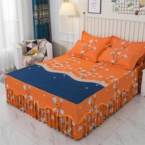 100% Polyester Modernes 3-teiliges bedrucktes Bettrock-Bettlaken-Set für die ganze Saison anpassbar für zu Hause - Product Image 5