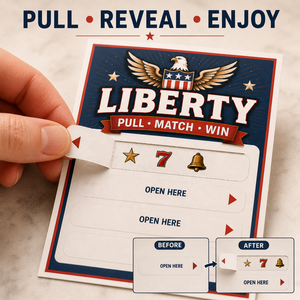 Free Design 5 Window Pull Tab Cards Wholesale Promotion Game Lottery Break Open Tickets Paperboard Pull Tab Tickets in Bulk - Product Image 2