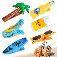 Clips de serviette de plage en gros d'usine OEM ODM, clips de chaise en plastique personnalisés avec logo et couleur pour commande en gros