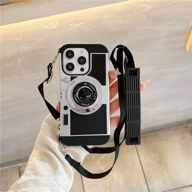 Unique Design Case 3D TPU Retro Emily in Paris Phone Case Cover for iPhone 16 Pro Max Mobile Phone Cases with Shoulder Strap