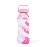 Bouteille d'eau en forme de gourde en acier inoxydable isolée sous vide à double paroi ODM OEM de 14oz/24oz/32oz pour camping en plein air