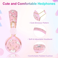 Casque filaire licorne avec micro pour filles, musique stéréo, écouteurs pour PC, téléphone, casques, cadeaux pour enfants, garçons, écouteurs pour enfants