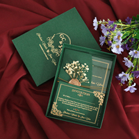 Rustikale französische Hochzeits dekorationen Einladung Invitaciones De Quinceaera Boxed Einladung mit Wachs siegel aufkleber und trockenen Blumen