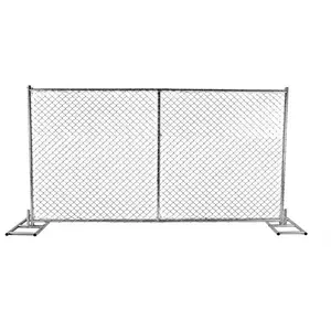 7*8FT Galvanized Chain Link Temporary Fence Panel USA Chain Mesh Temporary Fencing