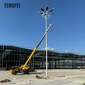 ไฟถนนโซลาร์เซลล์แบบเสาสูง อลูมิเนียม กันน้ำ IP66 ความสว่างสูง 15ม.-40ม. - Product Image 6