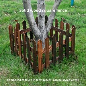 Chống ăn mòn charred gỗ cổ phần hàng rào ngoài trời làm vườn bằng gỗ hàng rào và lưới mắt cáo vườn hàng rào sản phẩm - Product Image 4