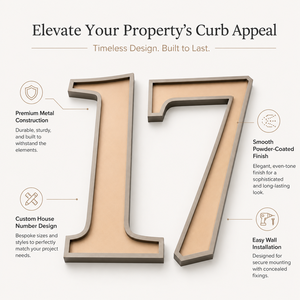 Numéro de bâtiment 3D <span class=keywords><strong>en</strong></span> acier inoxydable avec revêtement <span class=keywords><strong>en</strong></span> poudre personnalisé pour hôtel, appartement, bureau, mur, plaque de numéro de maison <span class=keywords><strong>en</strong></span> métal - Product Image 2