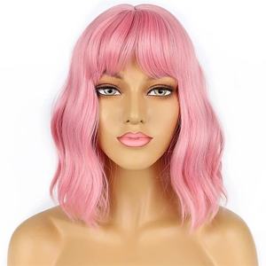 Peluca de Anime para Mujer, Estilo Europeo y Americano, Ondas Cortas y Rizadas, Realista, para Vacaciones - Product Image 4