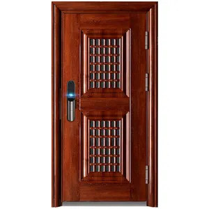 Современный дизайн дома, наружная декоративная стальная дверь, металлическая передняя дверь безопасности