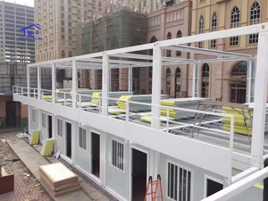 Di Động Có Thể Tháo Rời Phẳng Gói Container Nhà Đúc Sẵn Nhà Văn Phòng Lưu Trữ Di Động Cấu Trúc Thép Cho Nhà Khách Sạn Cửa Hàng - Product Image 5