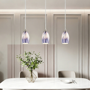 Mini Lámpara Colgante de Vidrio Ovalada E27 LED con Altura Ajustable para Cocina, Comedor, Bar - Product Image 1