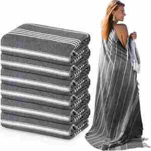 Serviette de plage turque 100% coton, de style luxueux personnalisé, de qualité supérieure, ultra respirante, ultra douce, durable - Product Image 1
