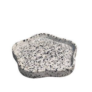 Plateau de rangement décoratif portable en résine terrazzo en forme de nuage pour cuisine, salle de bain, chambre, table basse - Organisateur de décoration intérieure - Product Image 2
