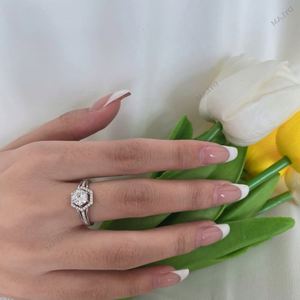 Anillo Dylam de diseño irregular, banda ancha, para mujer, con piedra, amor, odio, para niña, anillos que no se deslustran, joyería gruesa para boda, en caja - Product Image 6