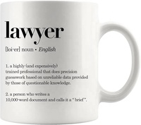 Mug en céramique 3 couleurs – Définition d'avocat style dictionnaire – Citation humoristique sur la profession juridique – Cadeau fantaisie parfait pour avocats et juristes