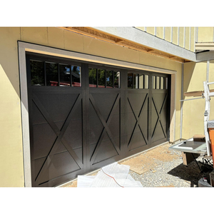 Personnalisé traditionnel noir ferme isolé panneau <span class=keywords><strong>de</strong></span> mousse d'acier 16x7 <span class=keywords><strong>porte</strong></span> <span class=keywords><strong>de</strong></span> garage <span class=keywords><strong>sectionnelle</strong></span> électrique style <span class=keywords><strong>grange</strong></span> - Product Image 3