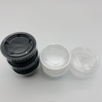 Gobelets en plastique pour shots de gelée de 2 oz avec couvercles, petits gobelets à portion, gobelets à condiments jetables transparents, mini-gobelets de 0,5 oz à 5,5 oz