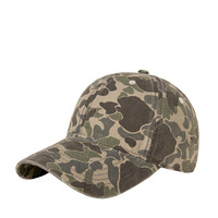 Gorra de Béisbol de Algodón Lavado con Diseño de Camuflaje Oxford, Logotipo 3D en Relieve Personalizado, Transpirable, Impermeable, Unisex, para Exteriores, Venta al Por Mayor de Fábrica
