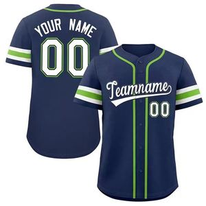 Kaos Seragam Sublimasi Custom Pinstripe Kancing Penuh Bernapas untuk Latihan Softball, Jersey Baseball dengan Nama dan Nomor Tim - Product Image 4