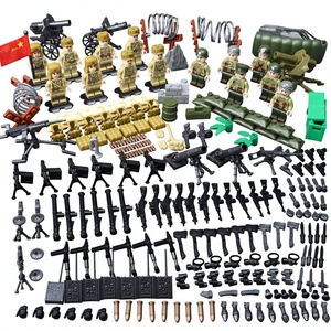 Bloques de Construcción Militares de Partículas Pequeñas, Set de Soldados y Muñecos para Ensamblar a Partir de 14 Años, Jeep de Policía Especial, Armas, ABS - Product Image 1