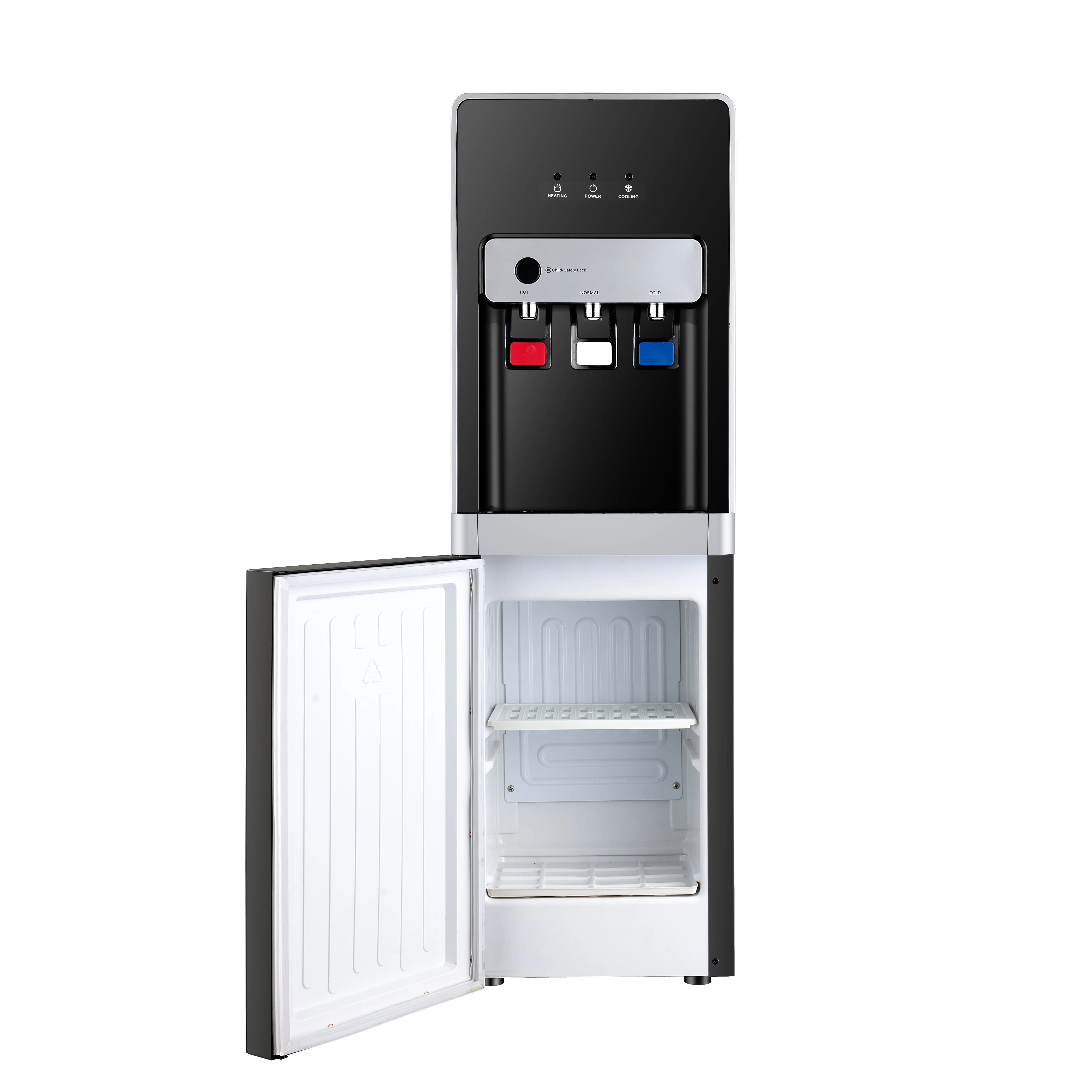 Latest developed standing water cooler with push tap hot water with child lock for protection