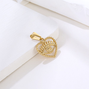 Olivia or 18 carats à la mode coeur lune acier inoxydable Vintage oeil d'Horus femmes hommes pendentif bijoux de mode pour la fabrication de bijoux - Product Image 4