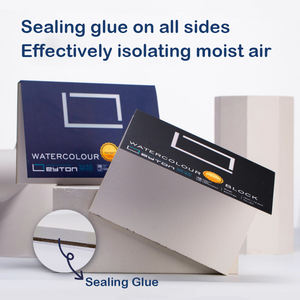 Bloc-notes <span class=keywords><strong>Leyton</strong></span> 350 g/m² 27*19,5 cm pressé à froid 20 feuilles en gros pour étudiants en art papier pur à fibres de coton moyennement grossières LD4020 portable - Product Image 3