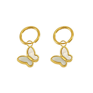Zogxin Stainless Steel Cuff Earrings Cross Butterfly Hollow Design Gold Silver For Women Fashion Jewelry - Product Image 5