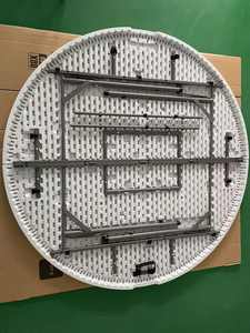 Durable 8-10 asientos blanco sólido 60 "HDPE plástico <span class=keywords><strong>comedor</strong></span> banquete 5 pies mesa plegable redonda para Eventos <span class=keywords><strong>y</strong></span> Banquetes - Product Image 5