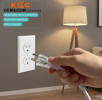 Cable de Extensión de 3 Puntas de Alta Resistencia, Enchufe Blanco/Transparente, Cable de Alimentación con Conexión a Tierra, para Equipos Comerciales e Industriales