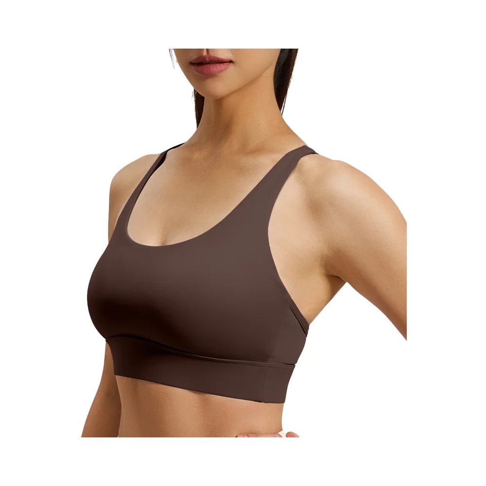 Mesh Backless Cross-back Sports Bra, High-strength Shock-absorbing Yoga and Fitness Women's Sports Underwear