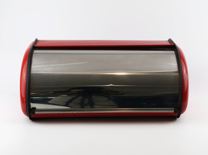 High Quality Metal Kitchen Camping Food <strong>Red</strong> Storage Box Bread <strong>Bin</strong> Village Style Stainless Steel Rolling <strong>Bin</strong> With Lid - Product Image 3