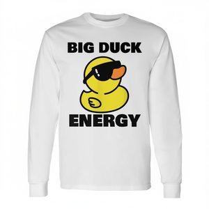Rubber Ducky Meme Big Duck Energy T-shirt promotionnel à manches longues - Product Image 3