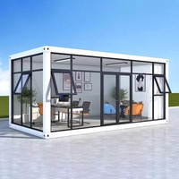 Maison préfabriquée en acier de luxe moderne de 20 pieds/40 pieds, détachable, extensible, aménagement personnalisable, villa, cuisine, chambre, appartement