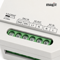 Regulador de Intensidad DALI AC Triac de 1 Canal, 150-360W, 100-240V CA, con Montaje en Riel DIN, 0-100% de Atenuación, DALI-2 DT-C de Alta Potencia, 5 Años de Garantía