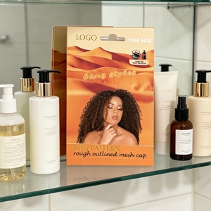 Cajas de Embalaje de Papel con Orificio para Colgar Personalizadas, Cajas de Cartón Impresas para Gorras de Malla y Accesorios para el Cabello - Product Image 1