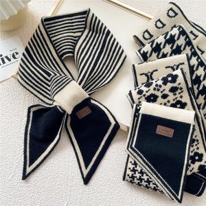 <span class=keywords><strong>2022</strong></span> vente chaude luxe hiver chaud femme écharpe croix imprimé Plaid tricot chaud châles écharpes - Product Image 6