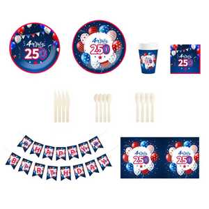 DAMAI 2026 Nuevo Diseño Personalizado, Platos de Papel para el 250.º Aniversario del Día de la Independencia de EE. UU., Juego de Vajilla Desechable para el 7 de Julio - Product Image 3