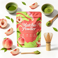 Poudre de thé Matcha vert biologique pur de qualité supérieure certifié UE et NOP, saveur pêche, vente en gros d'usine OEM