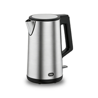 Bouilloire Électrique en Gros à Commande Unique, Interrupteur de Base Intégré, Acier Inoxydable 304 Sans Soudure, Bouilloire Sûre pour Thé, Café, Lait, Utilisation Familiale en Cuisine