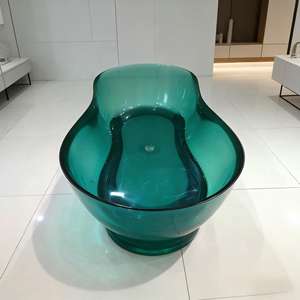 Bañera de Resina de Cristal Moderna y Independiente de Nuevo Diseño con Desagüe, Bañera de Hidromasaje para Hotel - Product Image 2