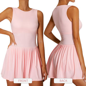 ชุดเทนนิสแขนกุดระบายอากาศสำหรับผู้หญิง TM0243กระโปรงกอล์ฟมีจีบระบายสำหรับเล่นยิมฟิตเนสระบายอากาศได้ดีพร้อมกางเกงขาสั้นด้านใน - Product Image 2