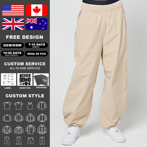 Pantalones Deportivos KingSen 100% Nailon, Impermeables, Holgados, con Bloques de Color, Cintura Elástica, para Hombre, Estilo Urbano, con Bordado Personalizado - Product Image 1